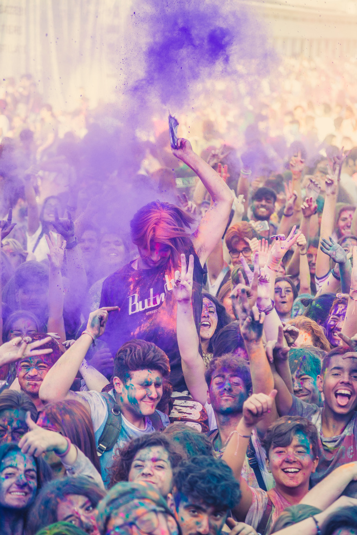 A People doing Holi Festival